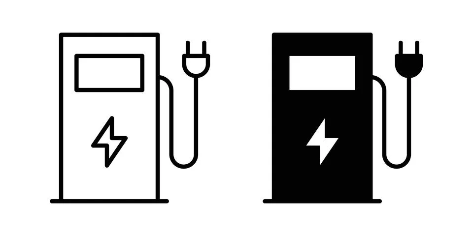 Charging station icon vector editable eps10 Stock Illustration