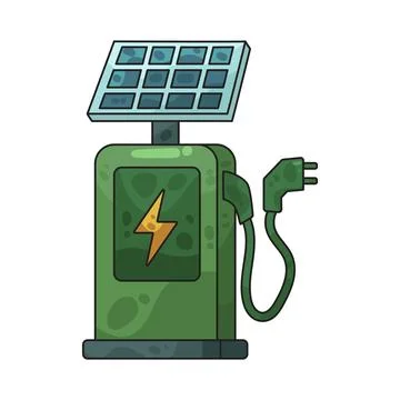 Charging station illustration Stock Illustration