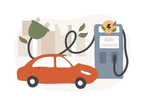 Charging station isolated concept vector illustration. Ilustración de archivo