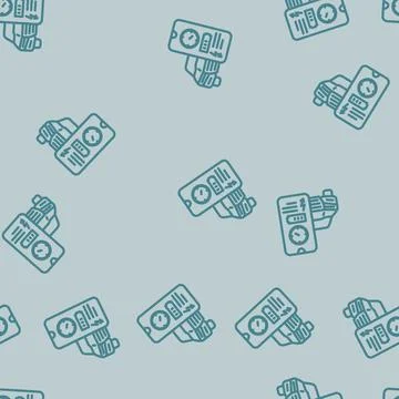 Charging time electric line vector seamless pattern Illustrazione stock