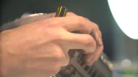 Charging the toner printer Stock Footage 77654109