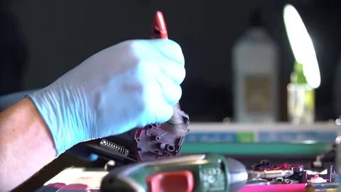 Charging the toner printer Stock Footage 77663052