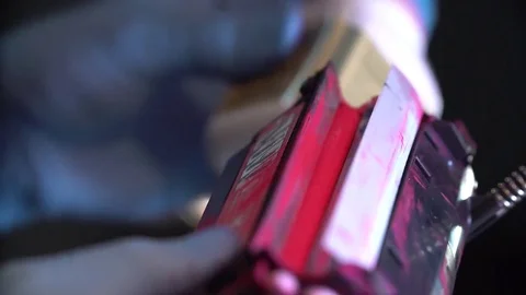 Charging the toner printer Stock Footage 77711238