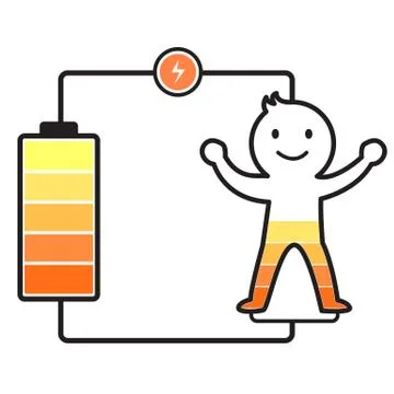 Charging your life Stock Illustration