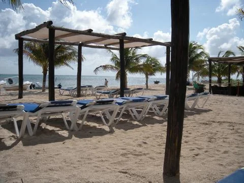 Charis facing beach 写真素材