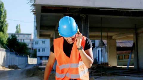Charismatic dancing construction worker Afro American guy at the break time in Stock Footage 146604929