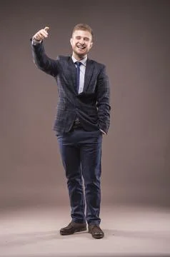 Charismatic man aiming the camera Stock Photos