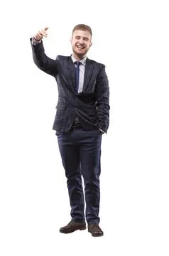 Charismatic man aiming the camera Stock Photos