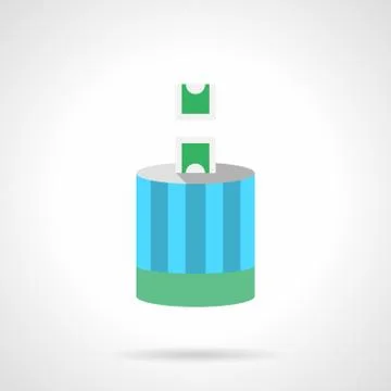 Charitable contribution flat color vector icon Stock Illustration