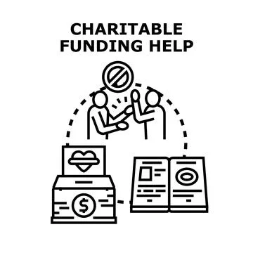 Charitable funding help and donation illustration concept Stock Illustration