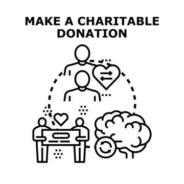 Charitable giving and donation concept developing community support Stock Illustration