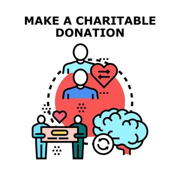 Charitable giving and donation concept developing community support Stock Illustration