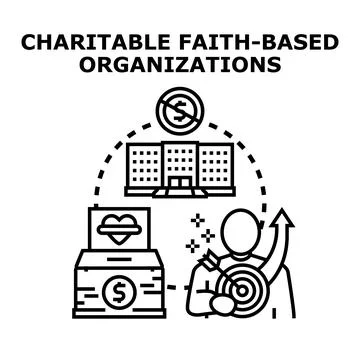 Charitable organizations providing social programs and support 스톡 일러스트