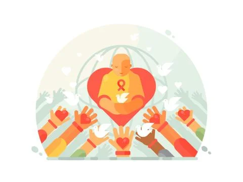 Charity and help Stock Illustration