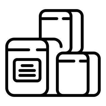 Charity box stack icon outline vector. Donate help イラスト素材