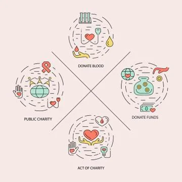 Charity design concept Stock Illustration