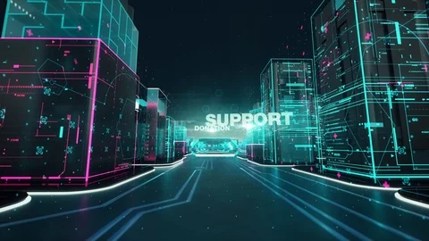 Charity with digital technology concept Video stock 96131690