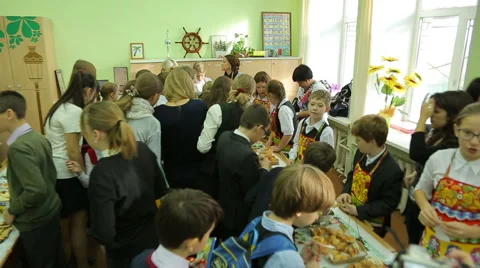 Charity fair, big turn Stock Footage 44359753