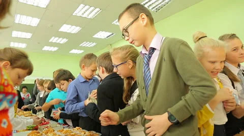 Charity fair, buyer Stock Footage 44359658