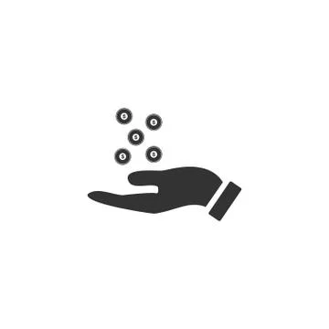 Charity icon flat Illustrazione stock