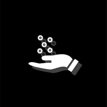 Charity icon flat Stock Illustration