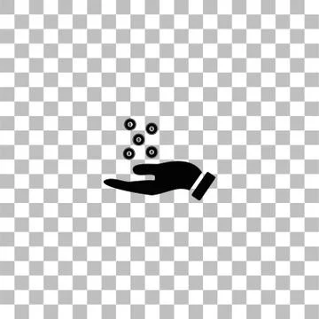Charity icon flat Stock Illustration