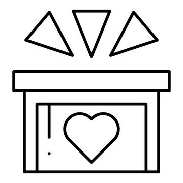 Charity Line Icon Stock Illustration
