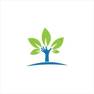 Charity logo design template Stock Illustration