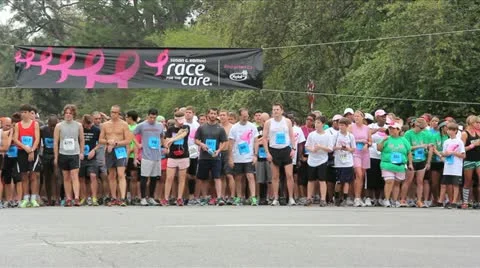 Charity Race Start Stock Footage