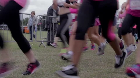 Charity Run (Colour Graded) Stock Footage 52156992