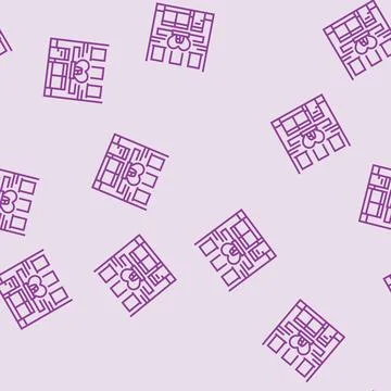 Charity shop line seamless pattern Ilustración de archivo