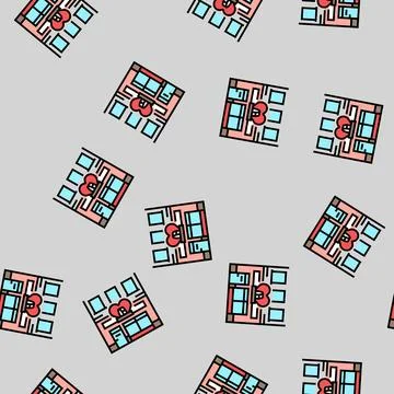 Charity shop vector seamless pattern Ilustración de archivo
