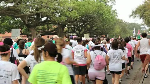 Charity Walk 02 Stock Footage