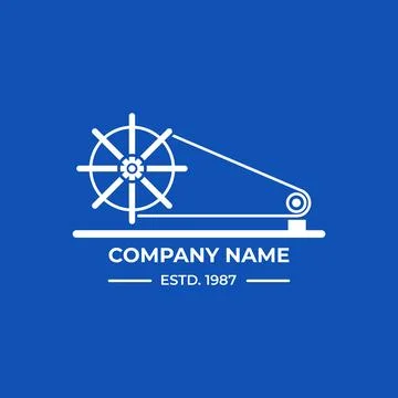 Charkha logo Illustrazione stock