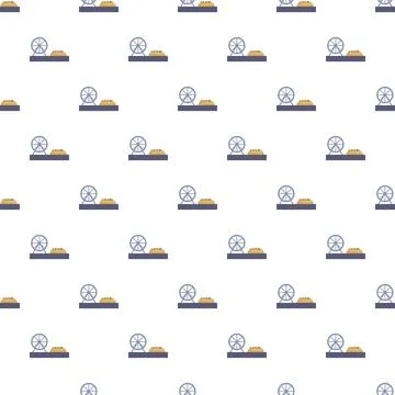 Charkha spinning wheel pattern for indian independence theme Stock Illustration