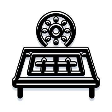 Charkha spinning wheel representing tradition and national identity Stock Illustration