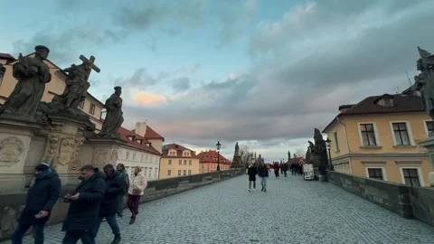 Charles Bridge 1 (Editorial) Stock Footage 319383728