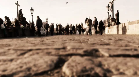 Charles Bridge 스톡 동영상 33577466