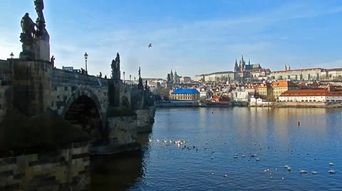 Charles Bridge 스톡 동영상 33639595
