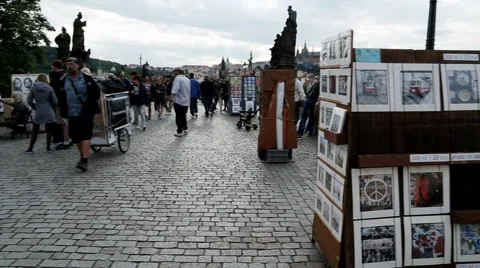 Charles Bridge Video stock 53566451