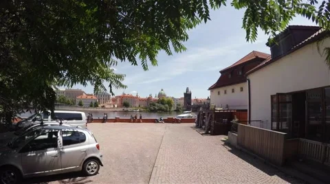 Charles Bridge in Prague. 4K. Stock Footage 53463125