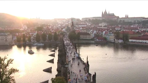 Charles Bridge-Prague Video stock 7890601