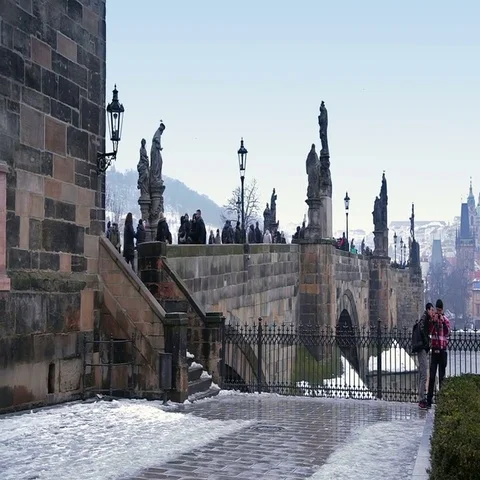 Charles Bridge. Prague Stock Footage 69411535