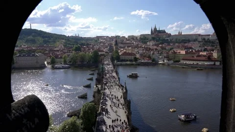 Charles Bridge in Prague Stock Footage 211787229