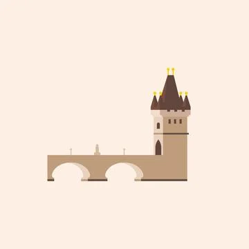 Charles Bridge in Prague. Stock Illustration