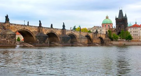 Charles bridge, prague Stock Photos