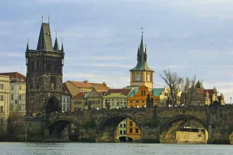 Charles Bridge in Prague Stock Photos