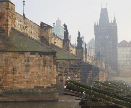 Charles bridge in prague Stock Photos