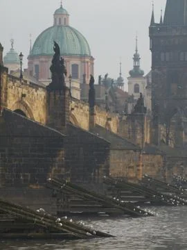 Charles bridge in prague Stock Photos