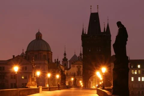 Charles Bridge in Prague Stock Photos